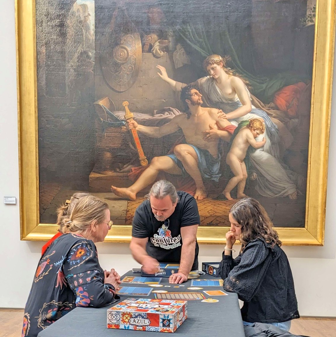 Table de jeu de plateau au musée de beaux arts